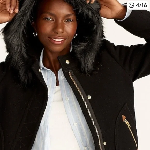 J. Crew chateau parka in Italian stadium cloth wool - Picture 8 of 14